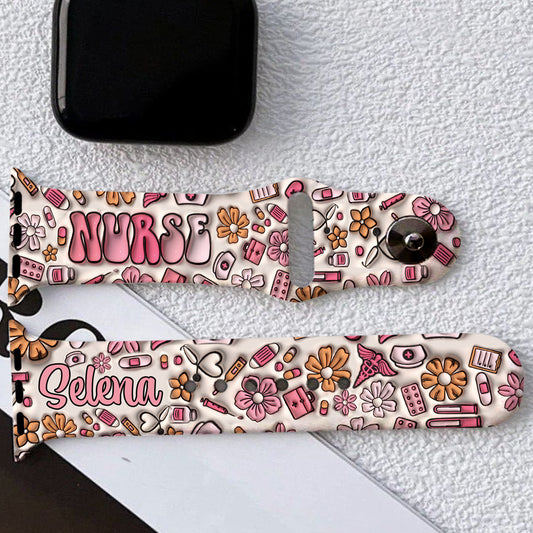 Puffy Nurse - Personalized Nurse Apple Watch Band
