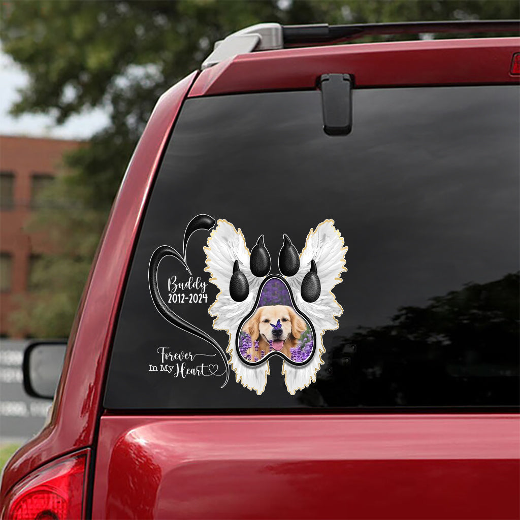 Forever In My Heart - Personalized Dog Decal Die Cut