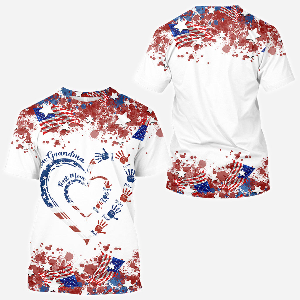 First Mom Now Grandpa - Personalized Grandma All Over Shirt