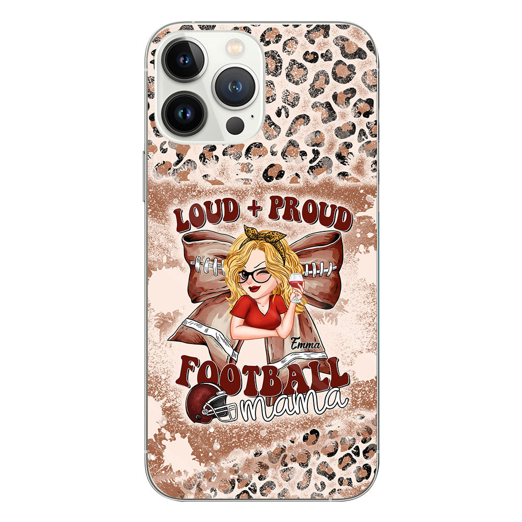 Loud Proud Football Any Title - Personalized Football Clear Phone Case