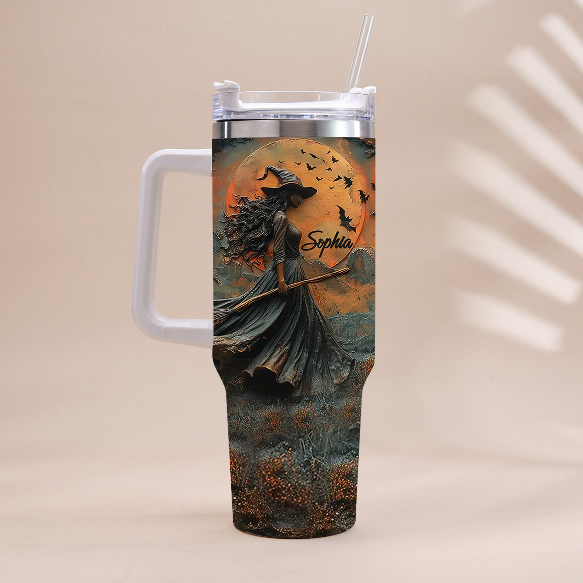 Beautiful Witch - Personalized Witch Tumbler With Handle