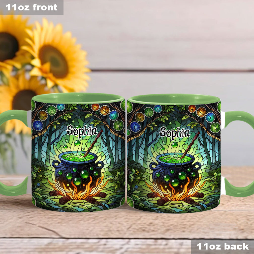 Witch's Cauldron - Personalized Witch Accent Mug