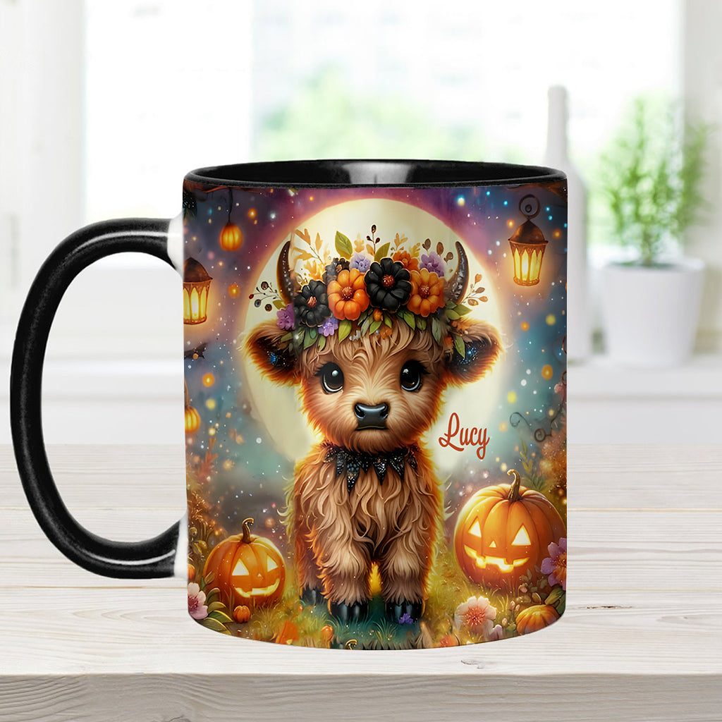 Halloween Highland Cow - Personalized Accent Mug