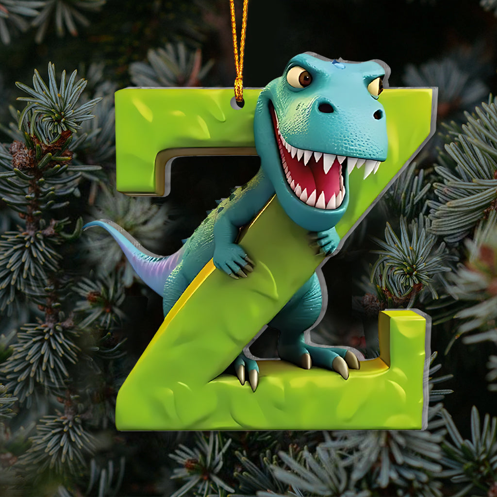 Dinosaur Letter Ornament - Personalized Kid Ornament