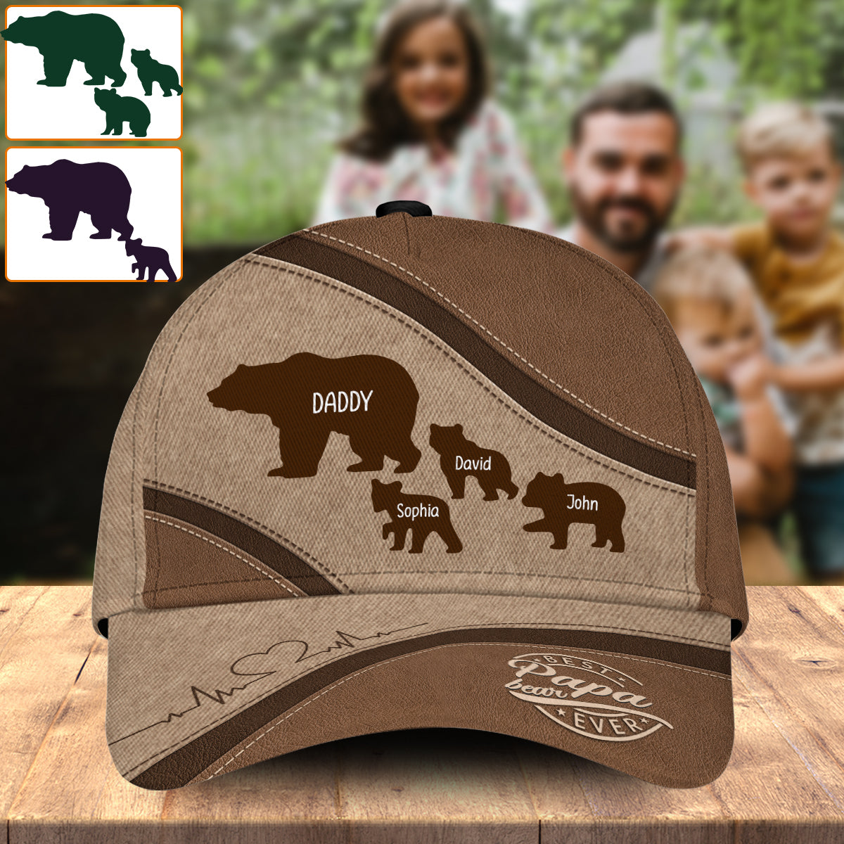 Papa Bear - Personalized Father Classic Cap