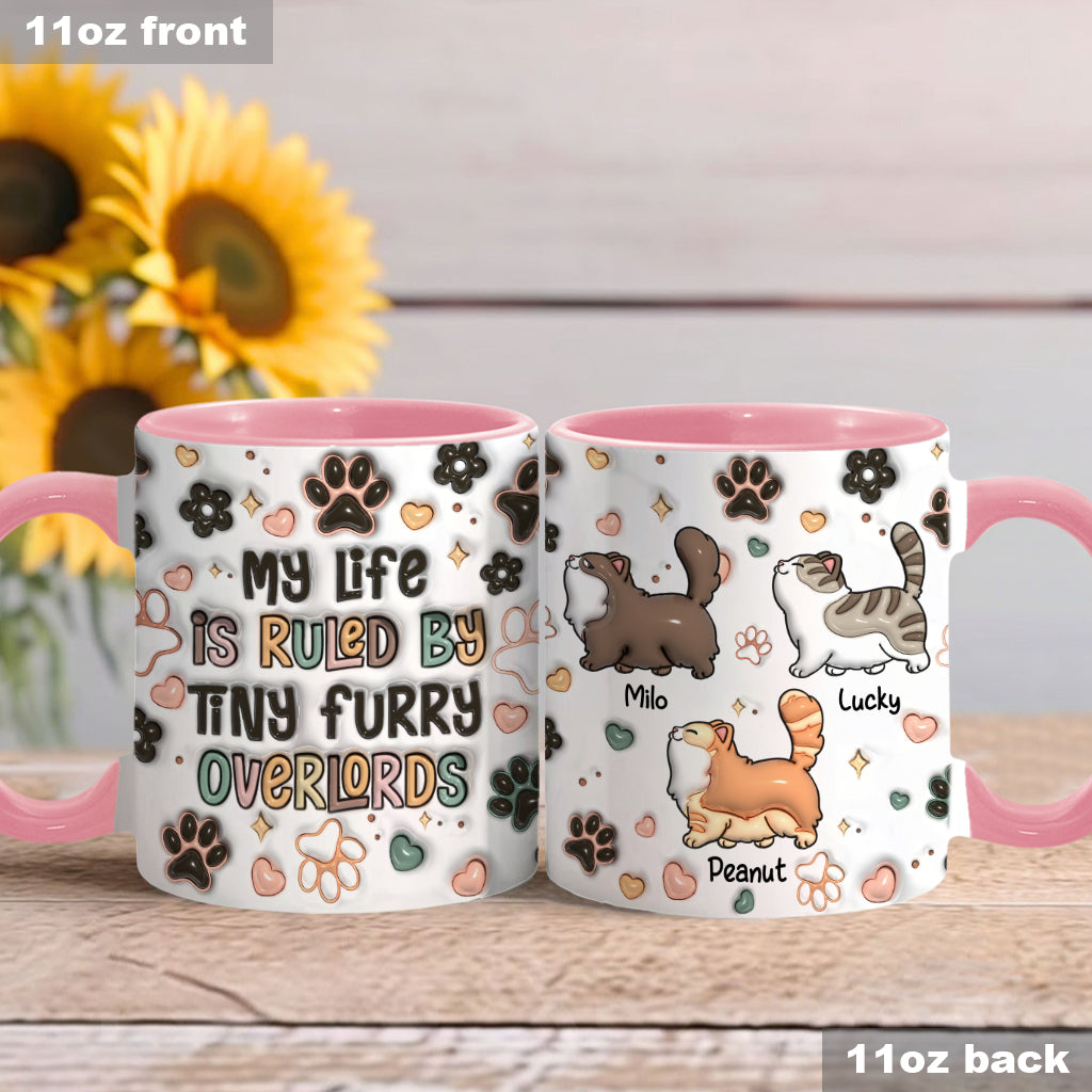 Tiny Furry Overlords - Personalized Cat Accent Mug