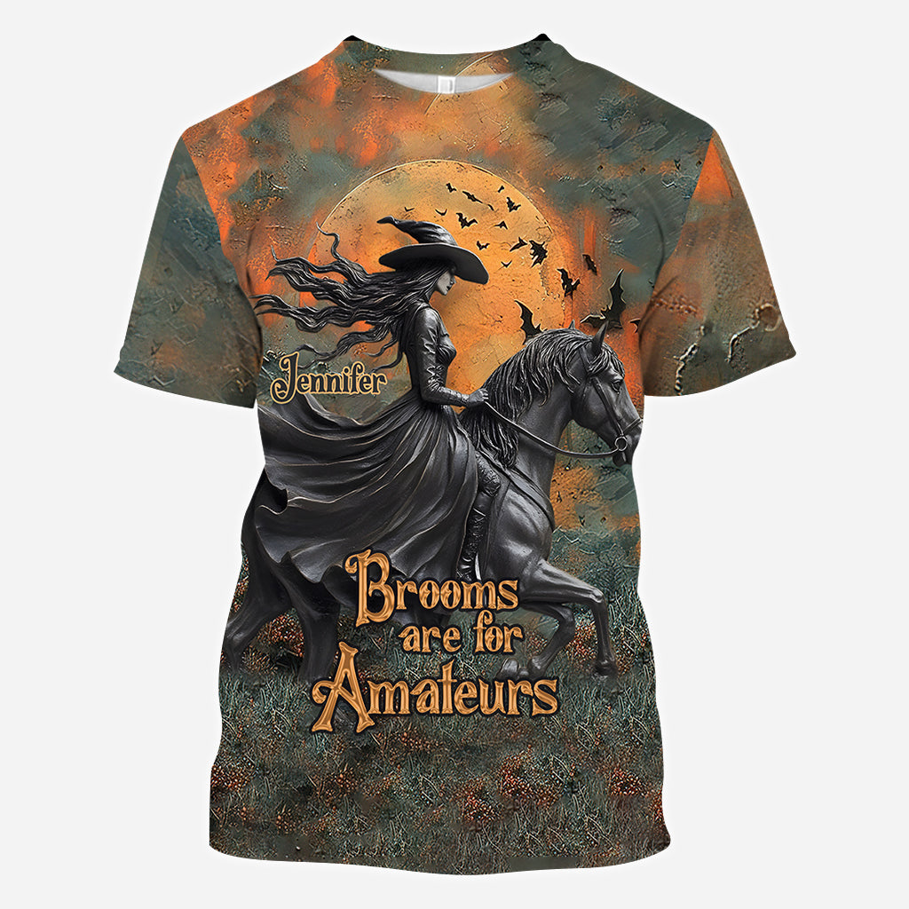 Brooms Are For Amateurs - Personalized Horse All Over Shirt