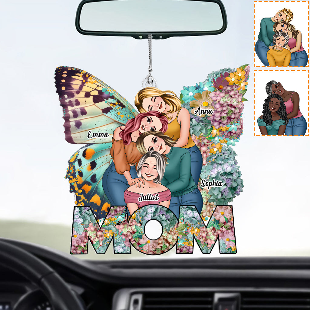 Best Mom Ever - Personalized Mother Custom Shaped Car Ornament