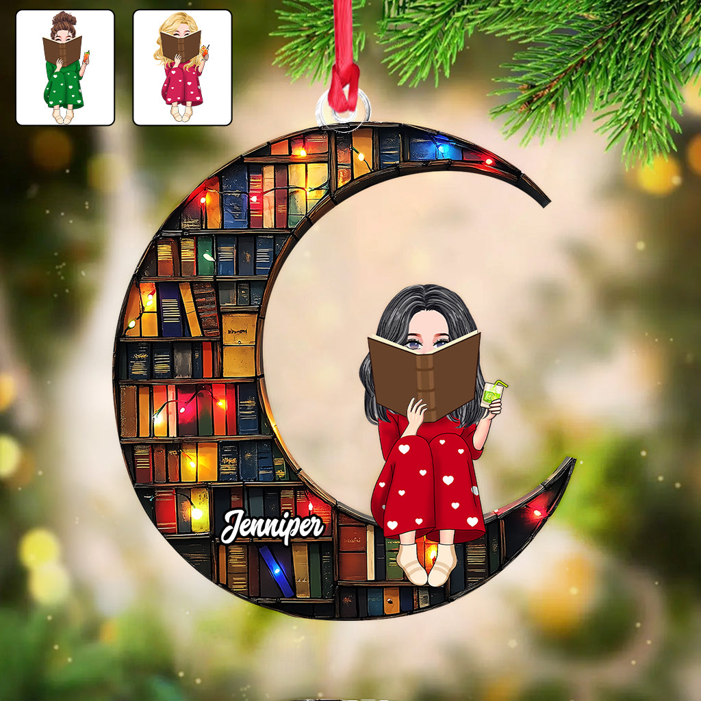 Just A Girl Who Loves Books - Personalized Book Custom Shaped Ornament