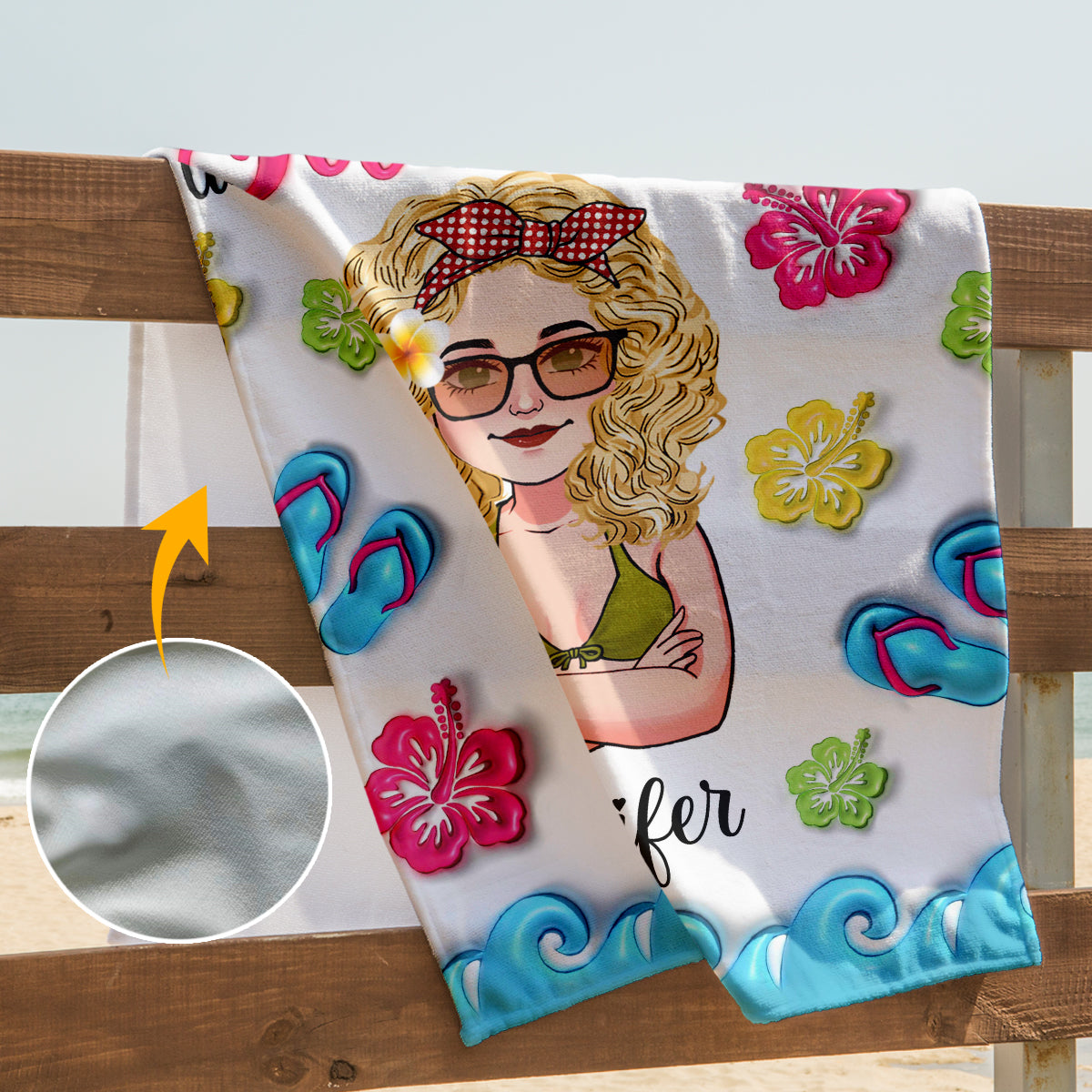Life Is Better In Summer - Personalized Sea Lover Beach Towel