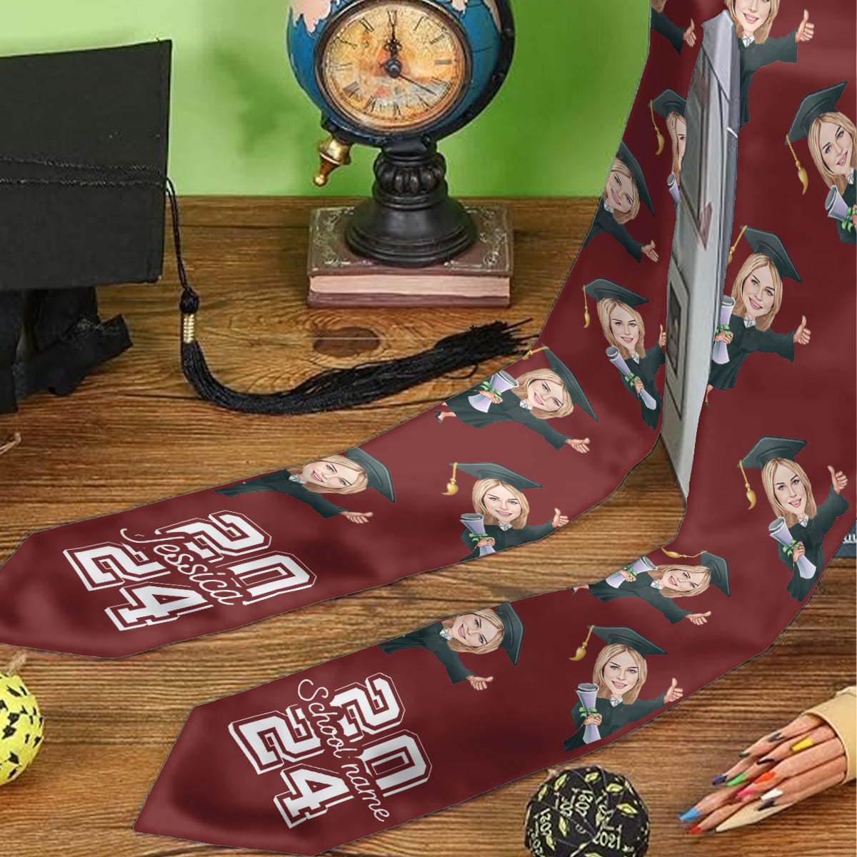 Caricature Funny Character - Personalized Graduation Graduation Stole