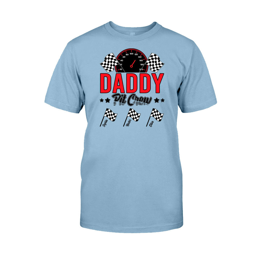 Daddy's Pit Crew Racing Flags - Personalized Racing T-shirt And Hoodie