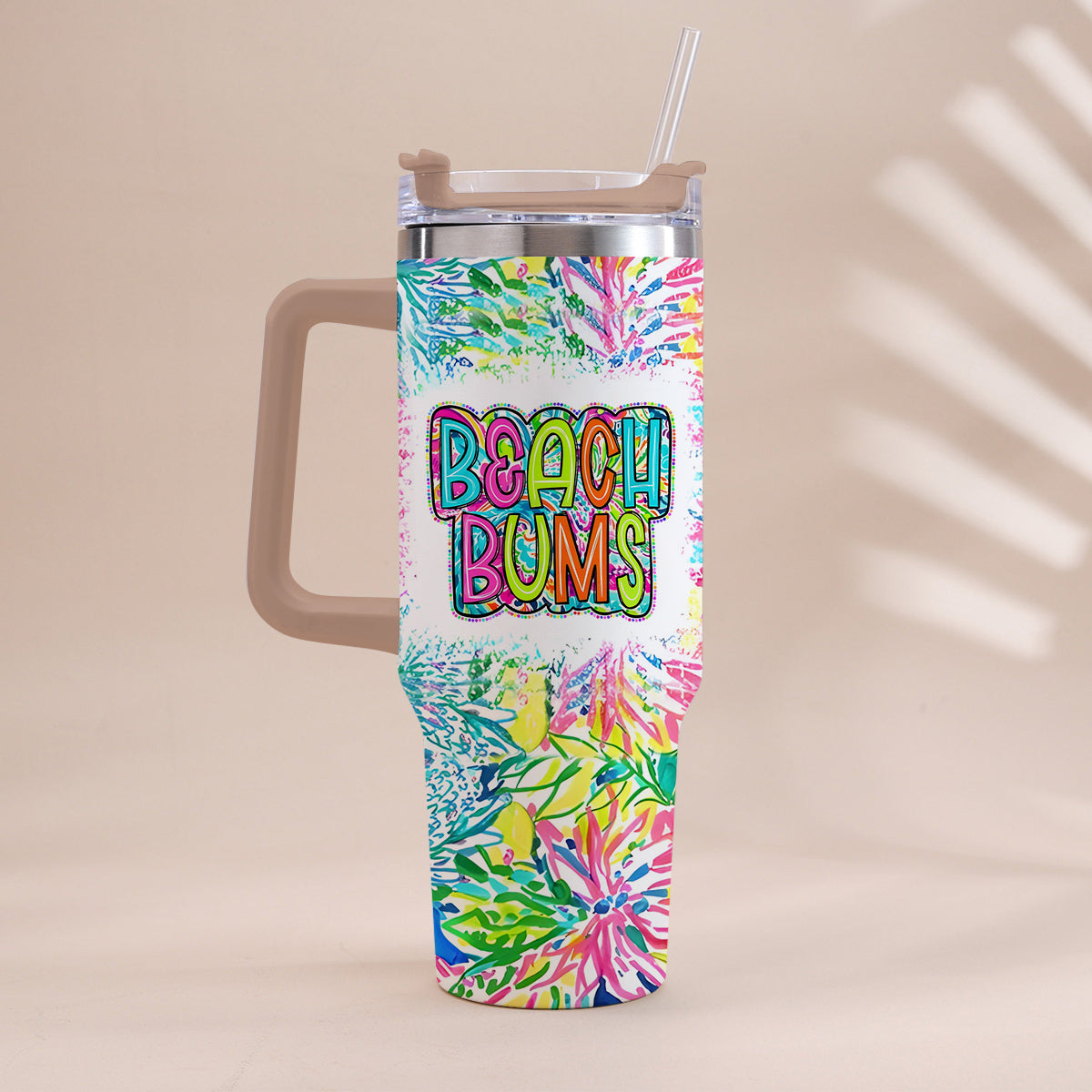 Beach Bum Besties - Personalized Sea Lover Tumbler With Handle