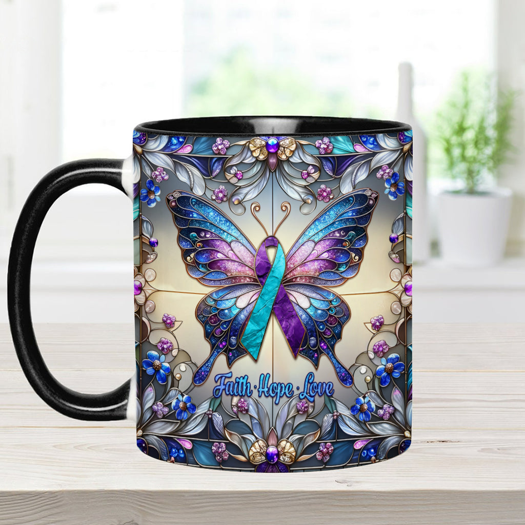 Faith Hope Love - Personalized Suicide Prevention Accent Mug