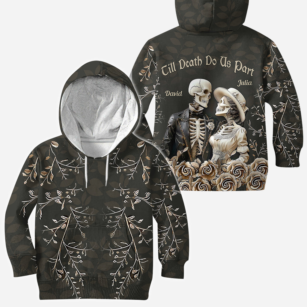 Till Death Do Us Part - Personalized Couple All Over Shirt