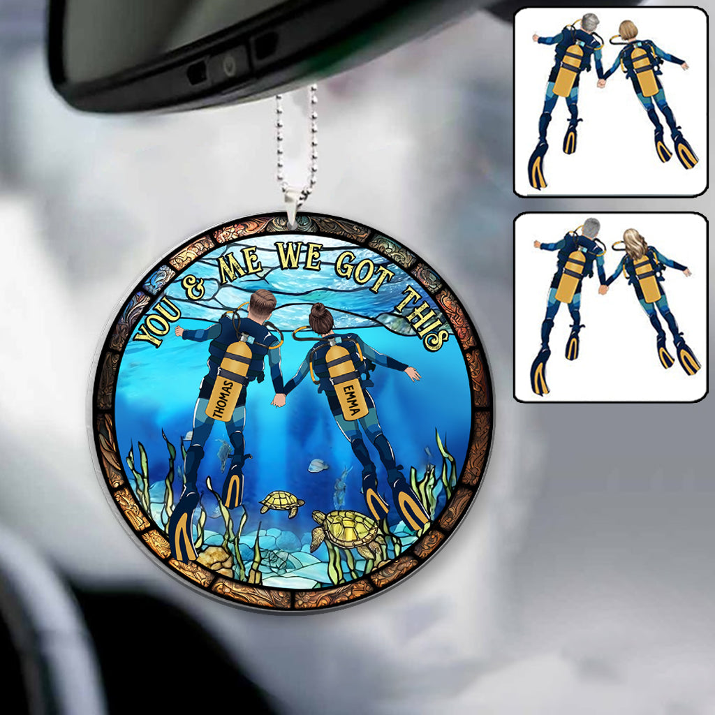 We Got This - Personalized Scuba Diving Custom Shaped Car Ornament