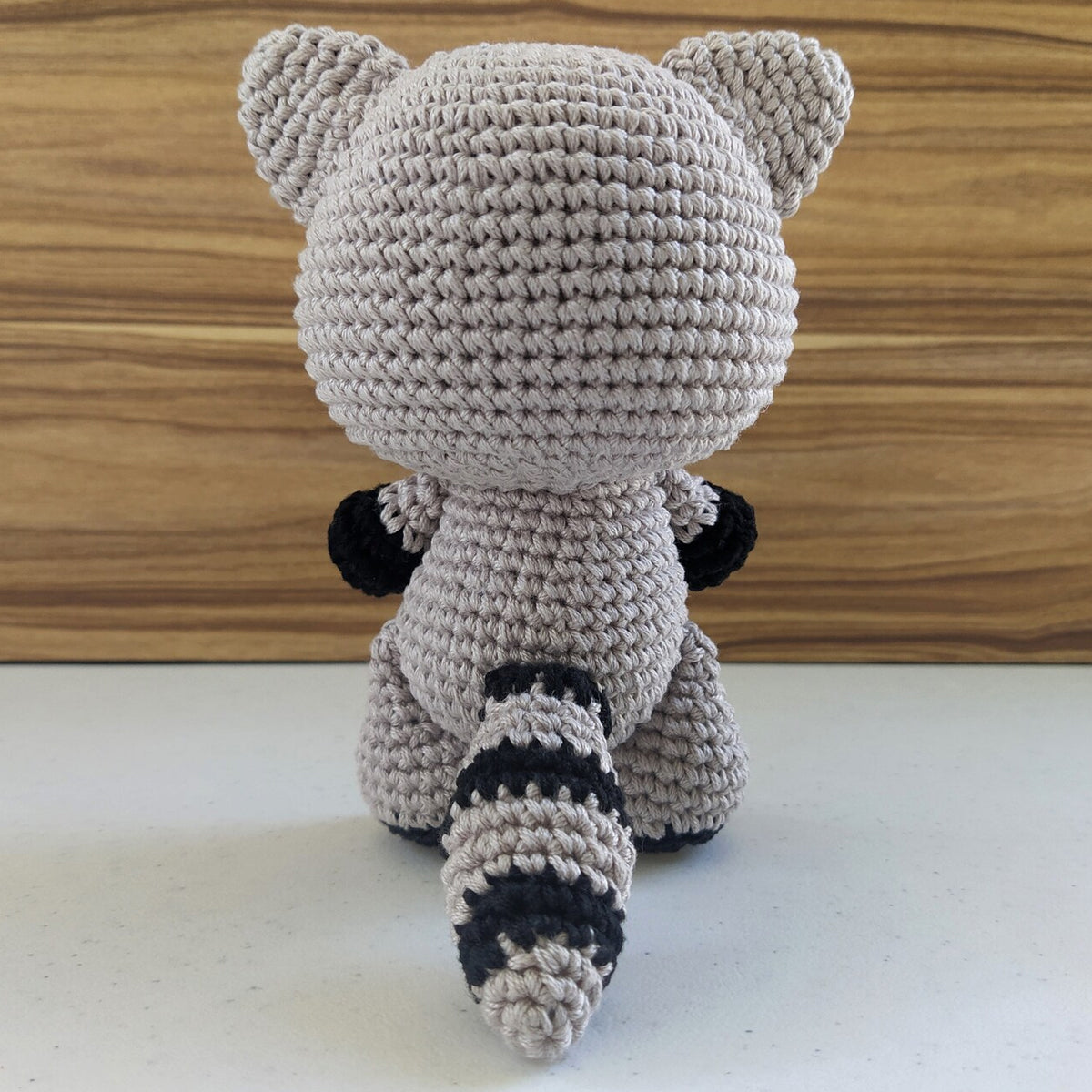 It's Trash Can Not Trash Cannot - Personalized Raccoon Hand Knitted Figurine