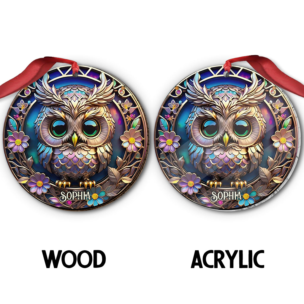 Colorful Owl - Personalized Owl Ornament