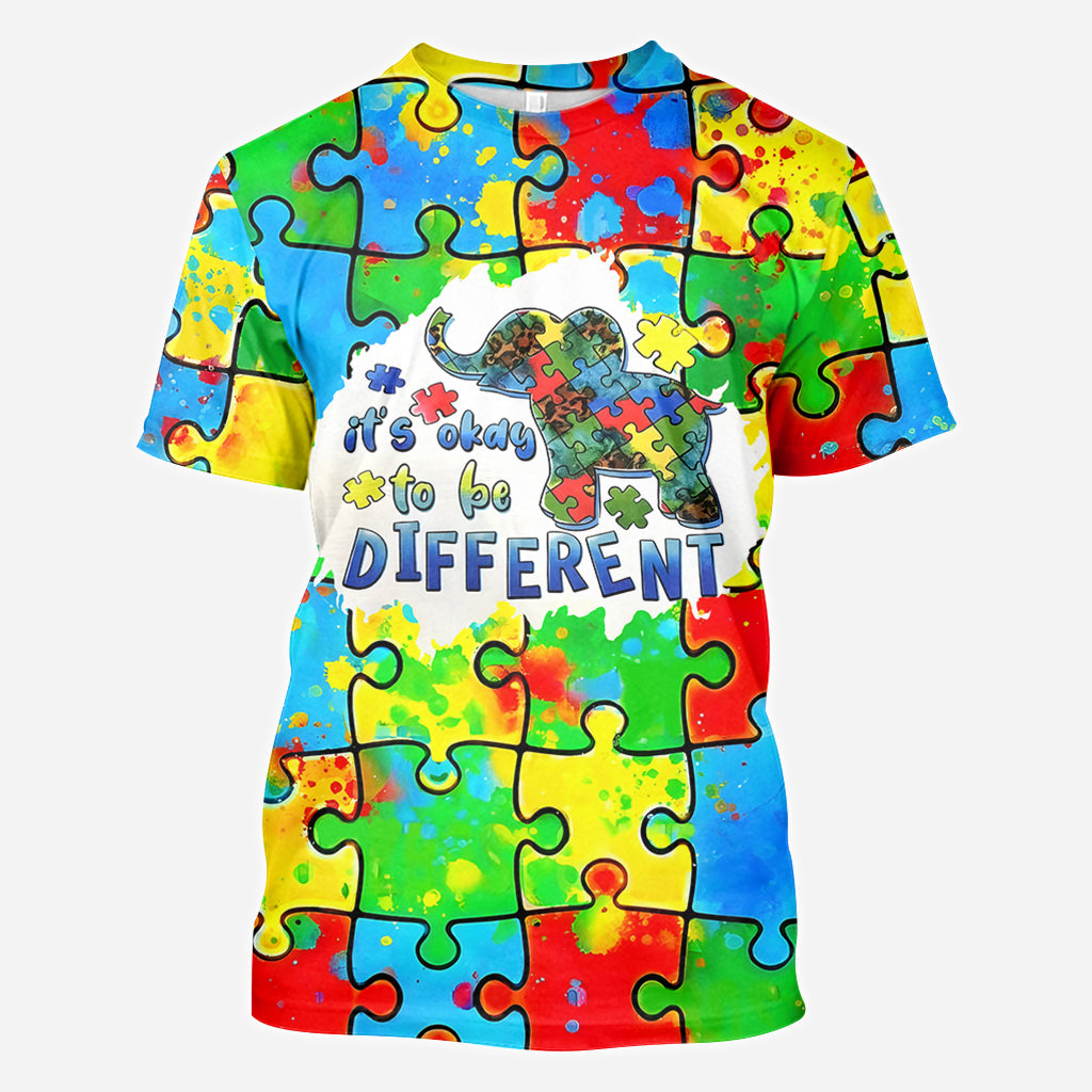 Its Ok To Be Different - Autism Awareness All Over Shirt