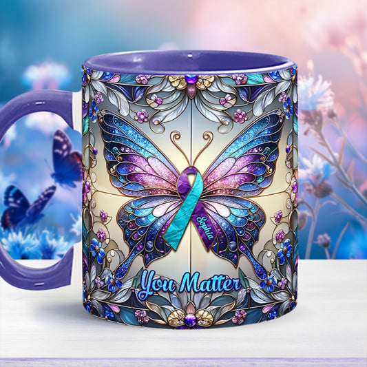 You Matter - Personalized Suicide Prevention Accent Mug