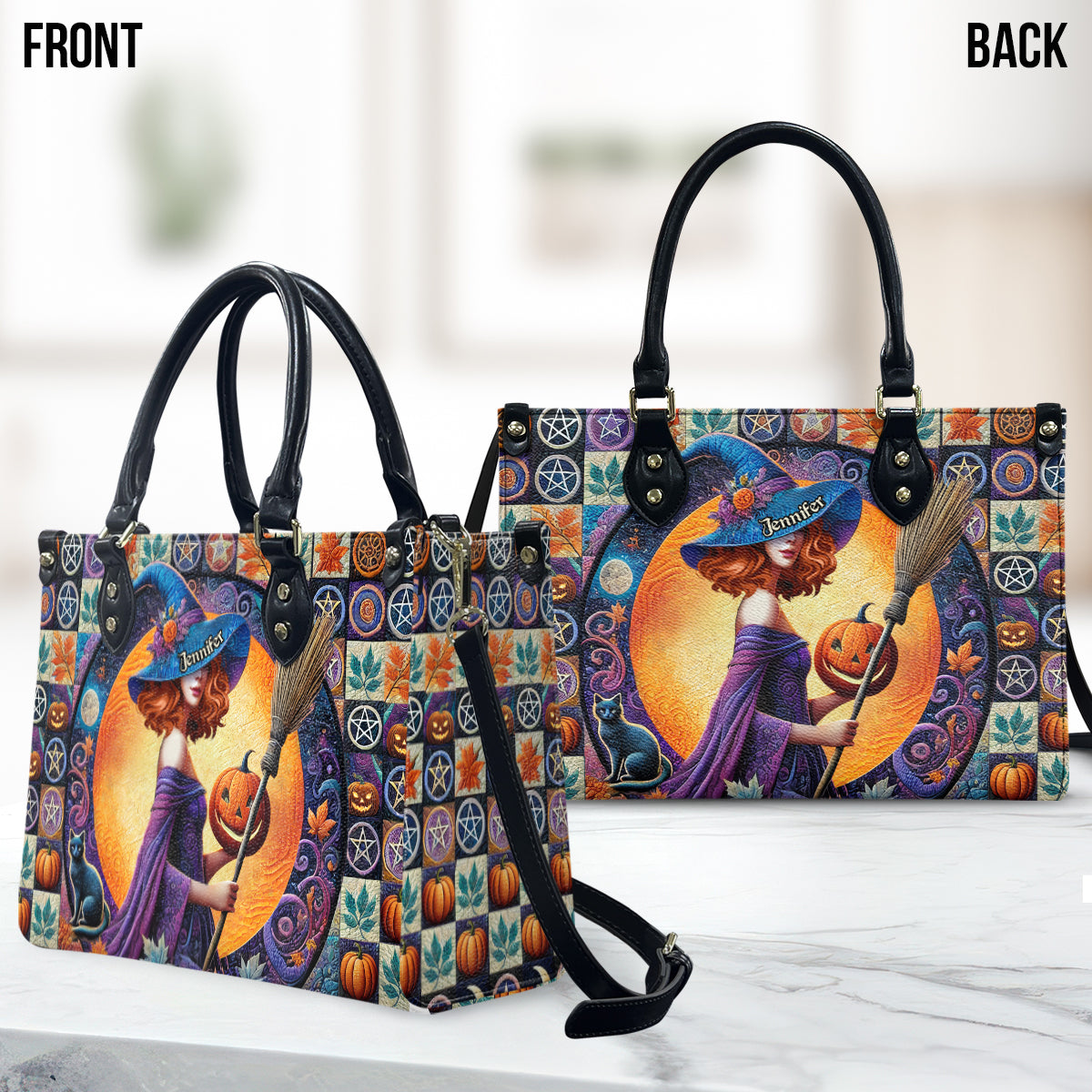 Beautiful Witch - Personalized Witch Leather Handbag