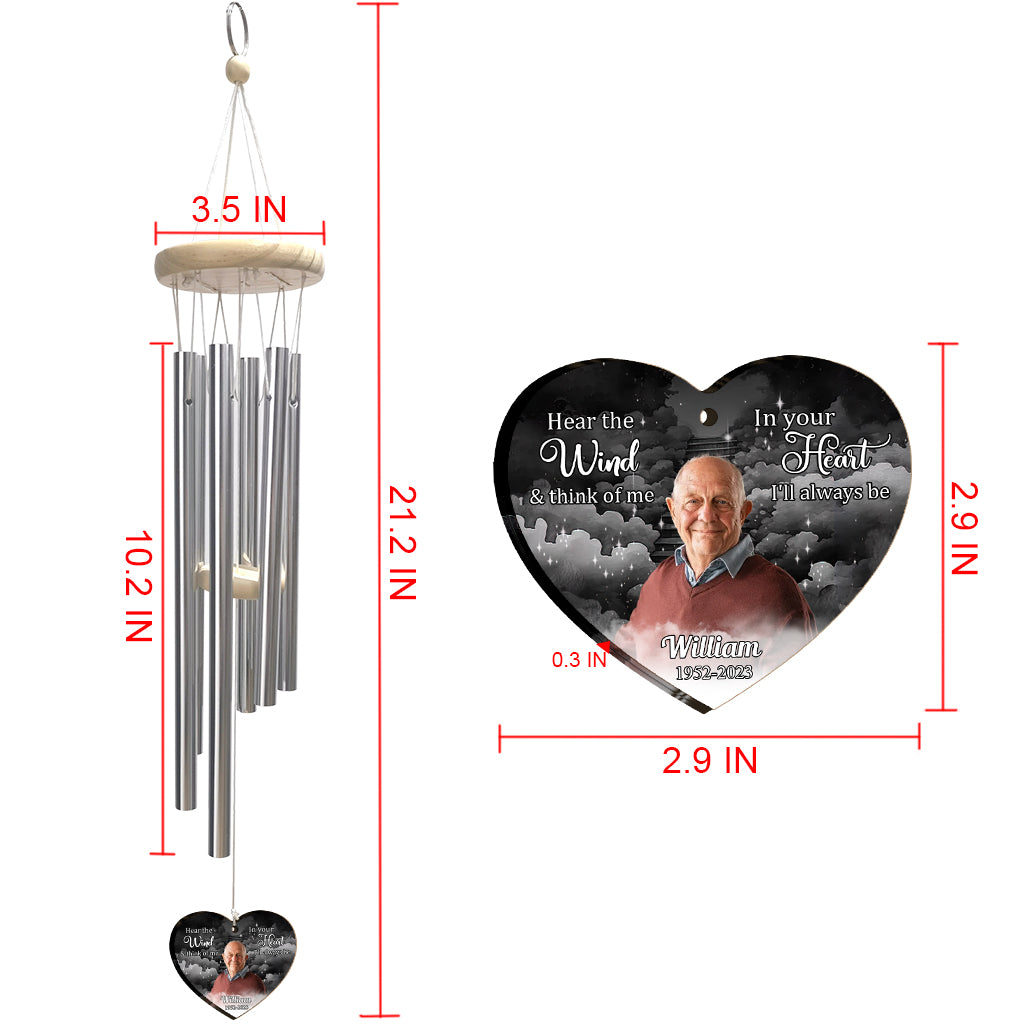 Hear The Wind And Think Of Me - Personalized Memorial Wind Chime