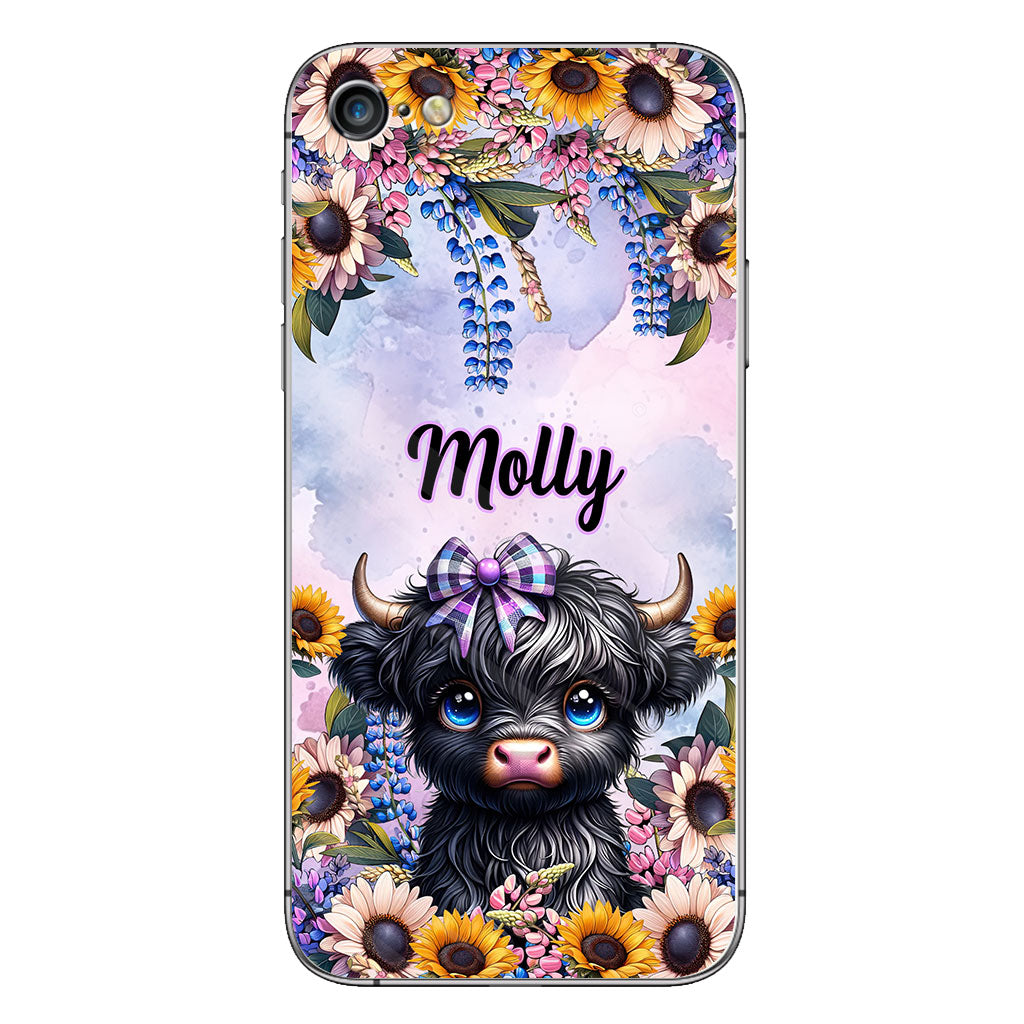 Cute Little Highland Cow - Personalized Phone Case