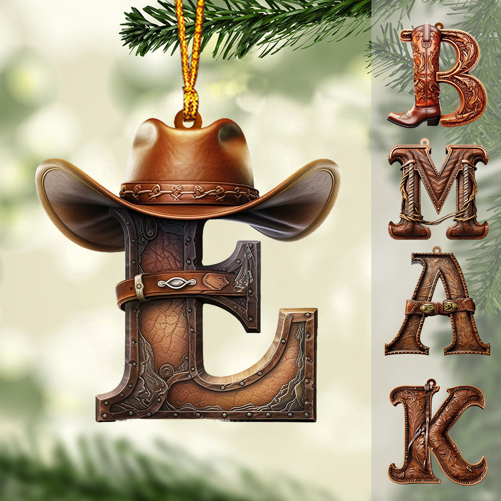 Western Letters - Personalized Ornament