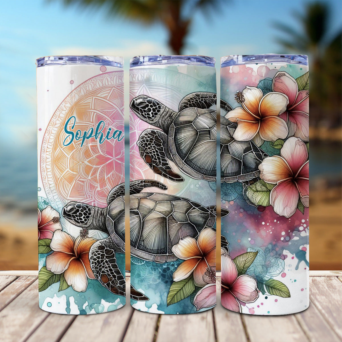 Love Turtles - Personalized Turtle Skinny Tumbler