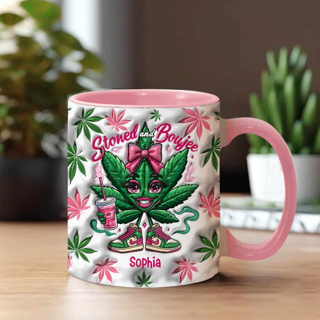 Stoned And Boujee - Personalized Weed Accent Mug