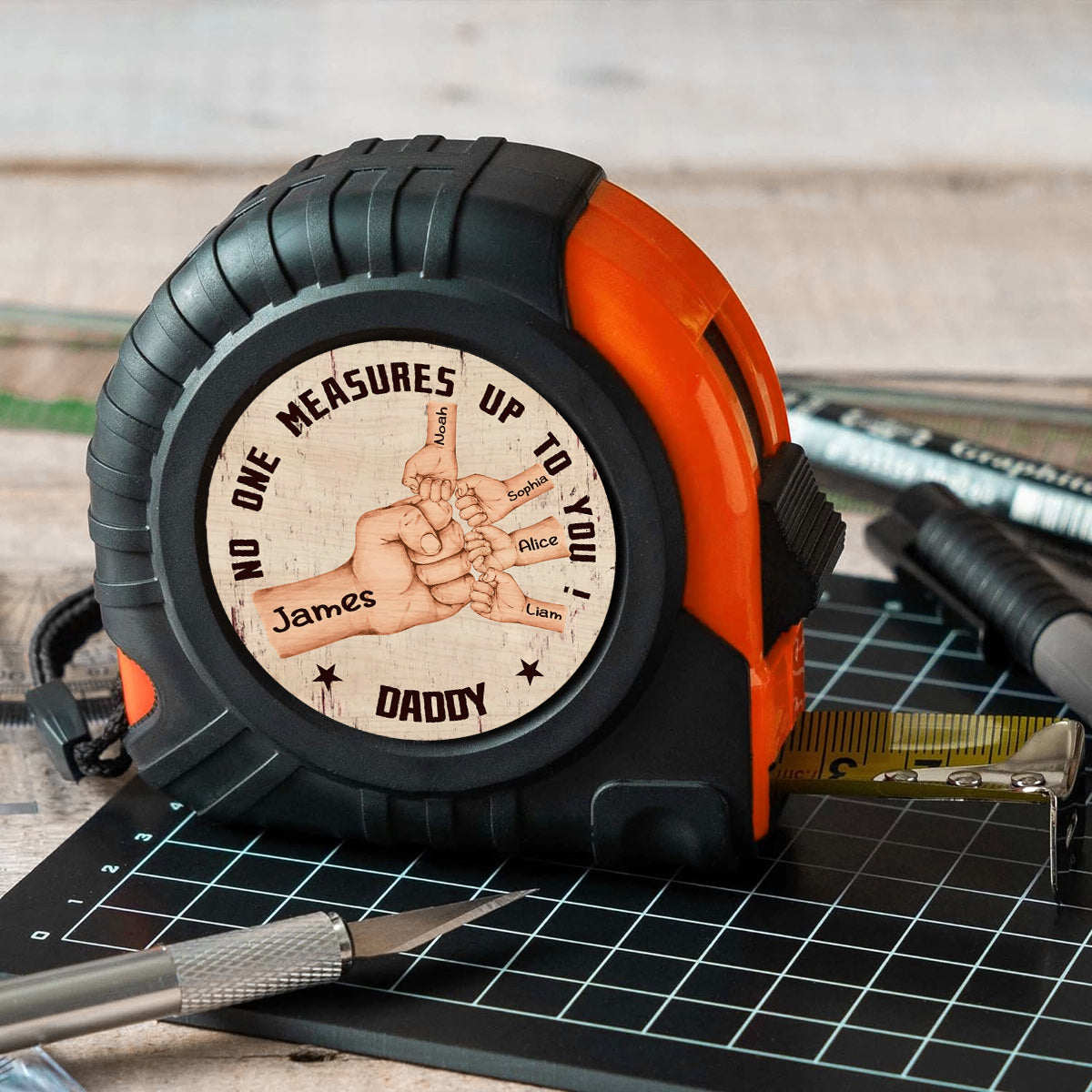 No One Can Measure Up To You Papa Daddy - Personalized Father Measure Tape