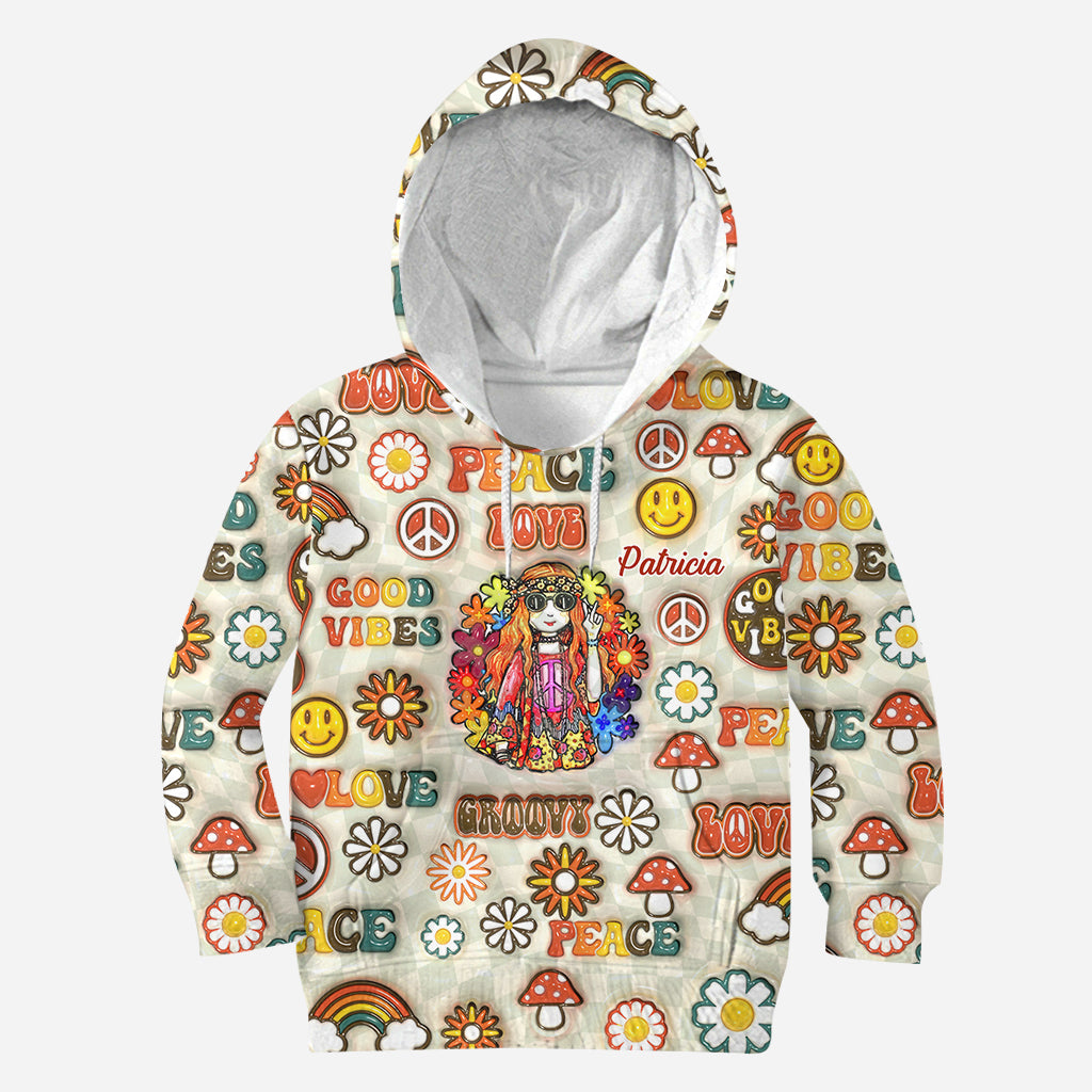 Hippie Soul Retro Multi Style - Personalized Hippie All Over Shirt