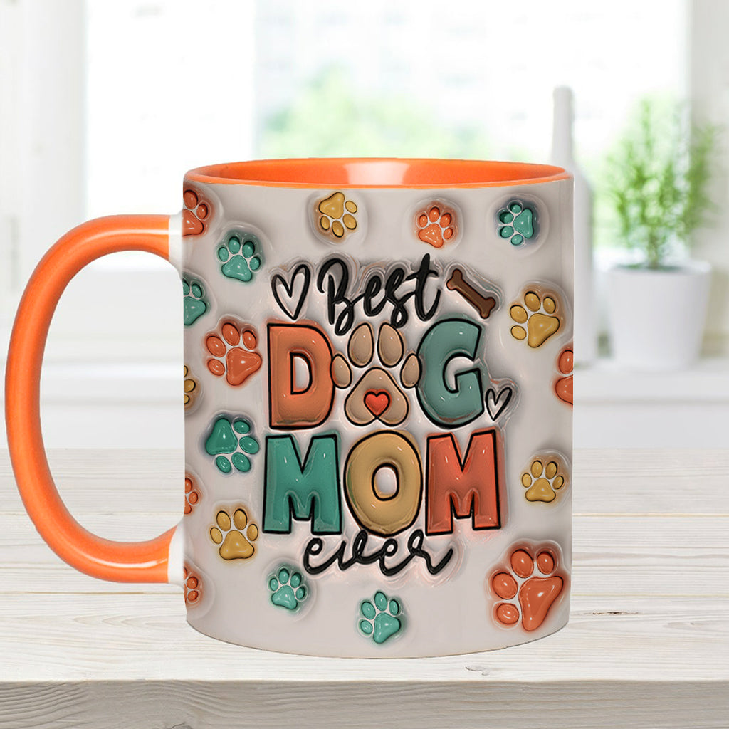 Best Dog Mom Ever - Personalized Dog Accent Mug