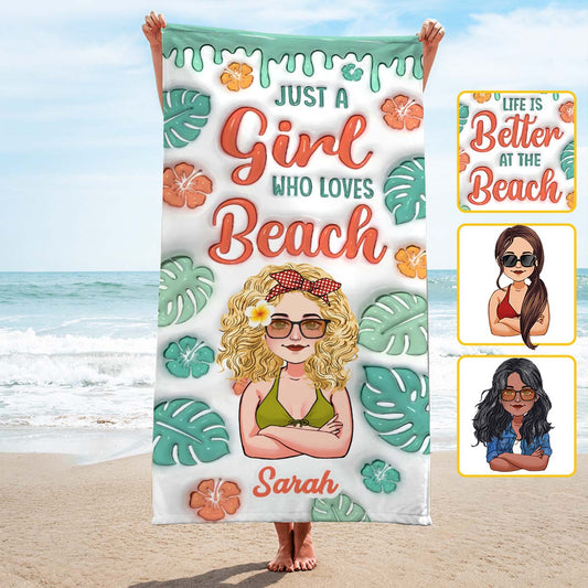 Life Is Better At The Beach - Personalized Sea Lover Beach Towel