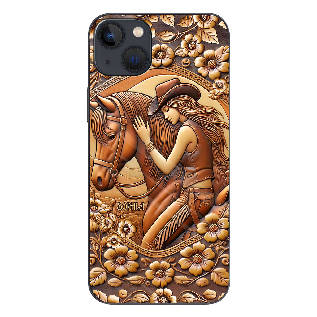 A Girl And Her Horse - Personalized Horse Phone Case
