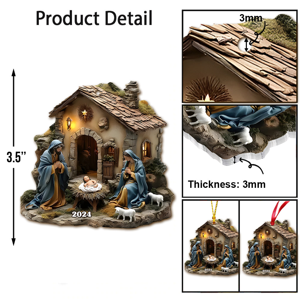 Silent Night - Personalized Christian Ornament