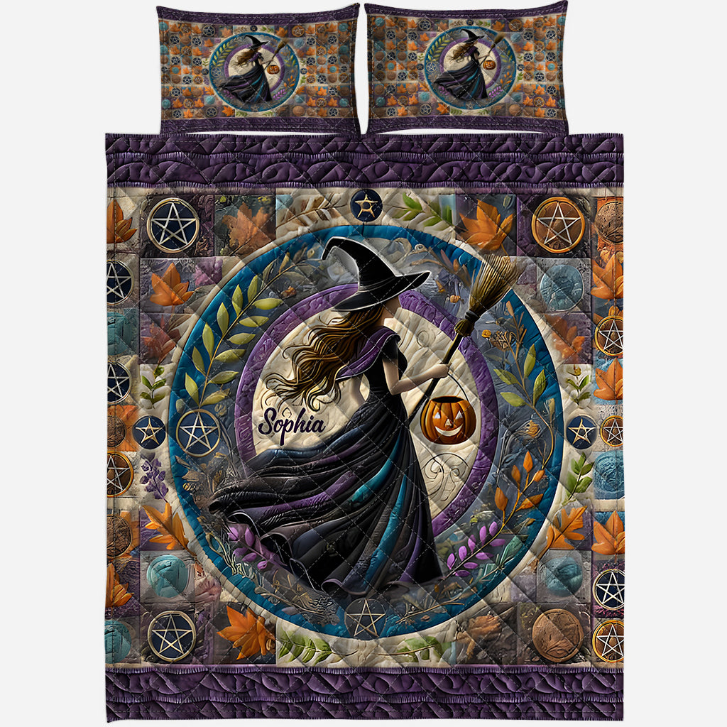 Beautiful Witch - Personalized Witch Quilt Set