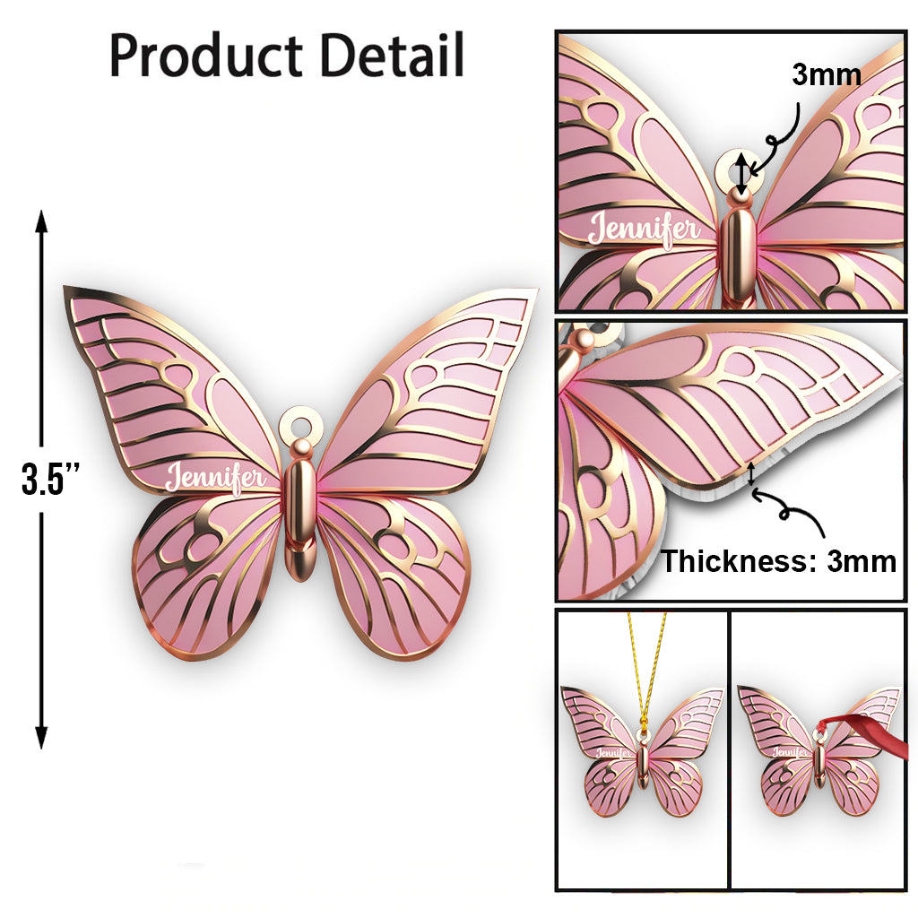Love Butterflies - Personalized Butterfly Ornament