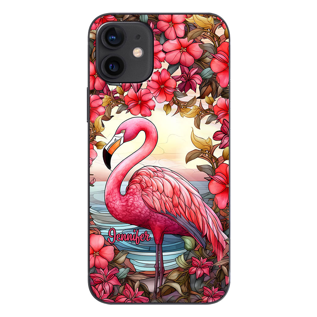 Love Flamingos - Personalized Flamingo Phone Case