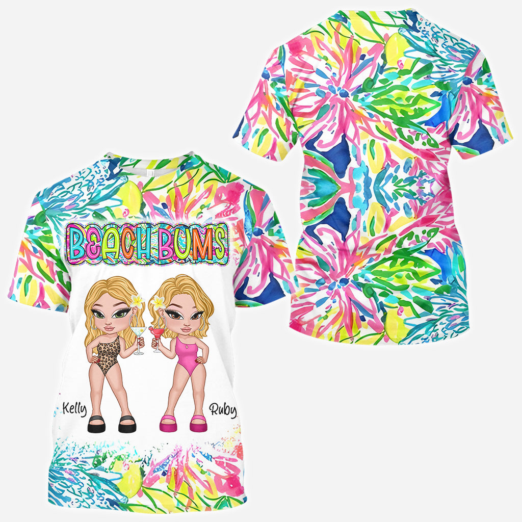 Beach Bum Besties - Personalized Sea Lover All Over Shirt