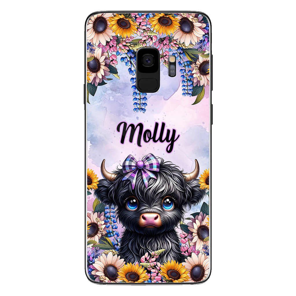 Cute Little Highland Cow - Personalized Phone Case