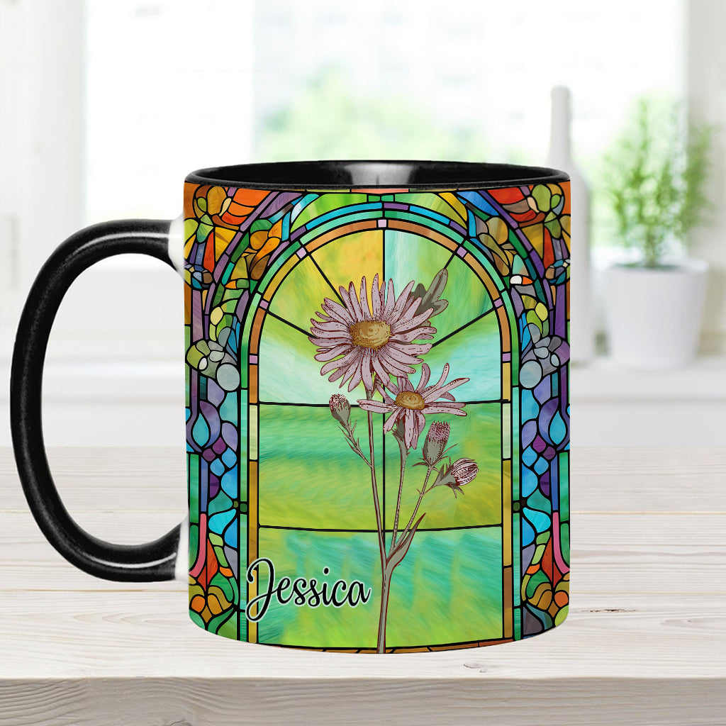 Be Your Own Kind Of Beautiful Birth Month Flower - Personalized Accent Mug