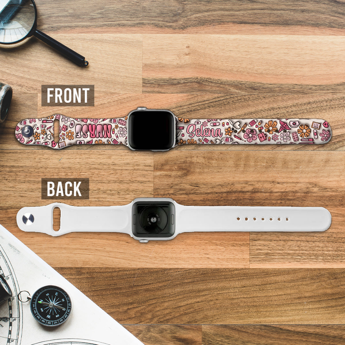 Puffy Nurse - Personalized Nurse Apple Watch Band
