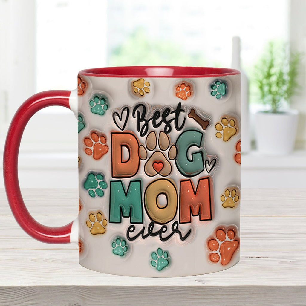Best Dog Mom Ever - Personalized Dog Accent Mug
