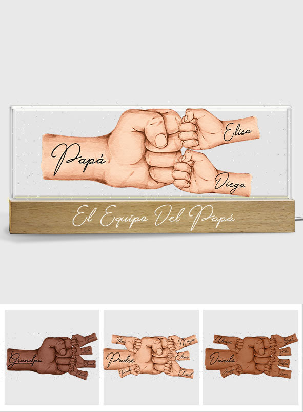 El Equipo Del Papá ¡Feliz Día del Padre! - Personalized Father Custom LED Night Light