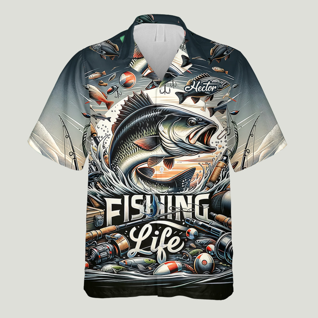 Fishing Life - Personalized Fishing Hawaiian Shirt