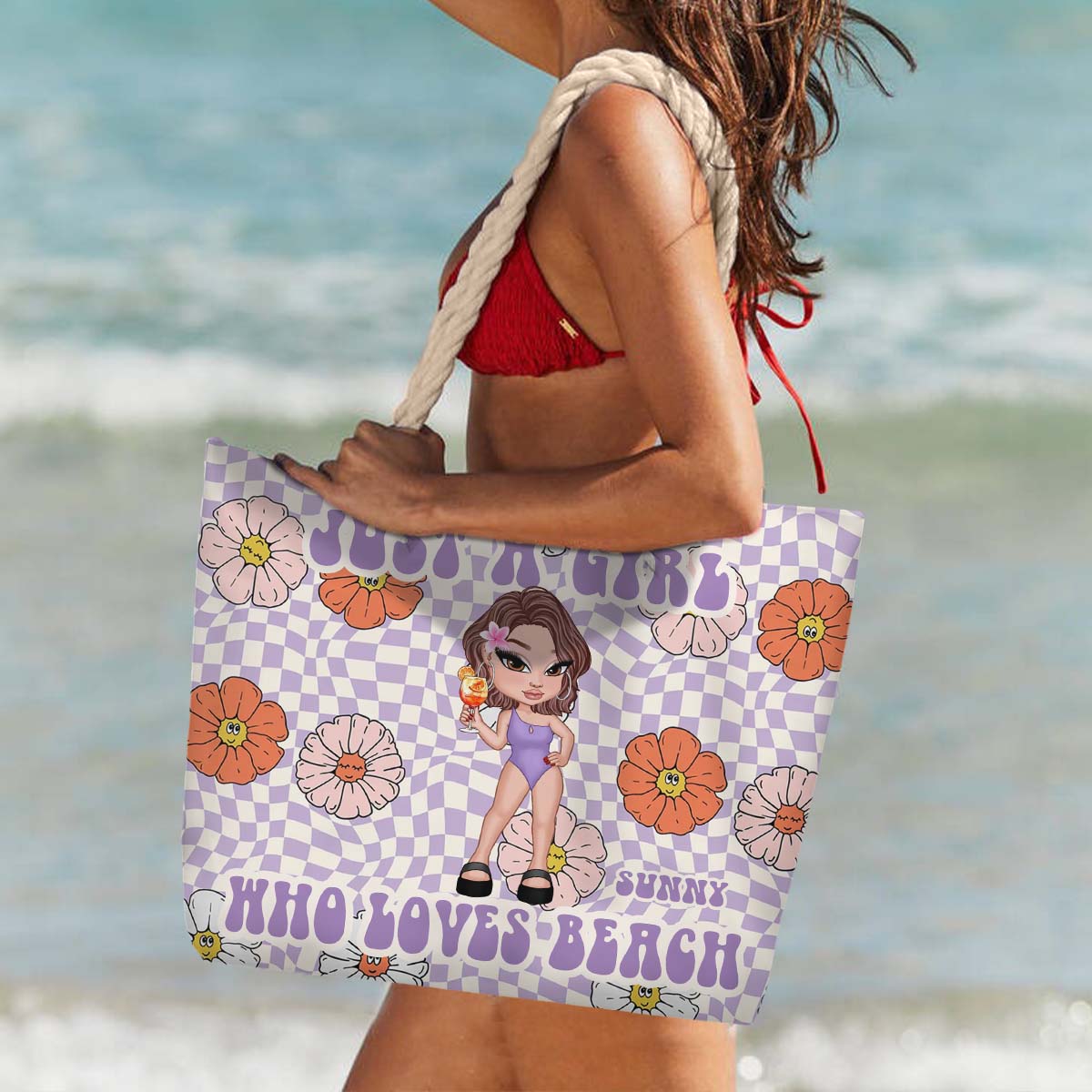 Feral Girl Summer - Personalized Sea Lover Beach Bag