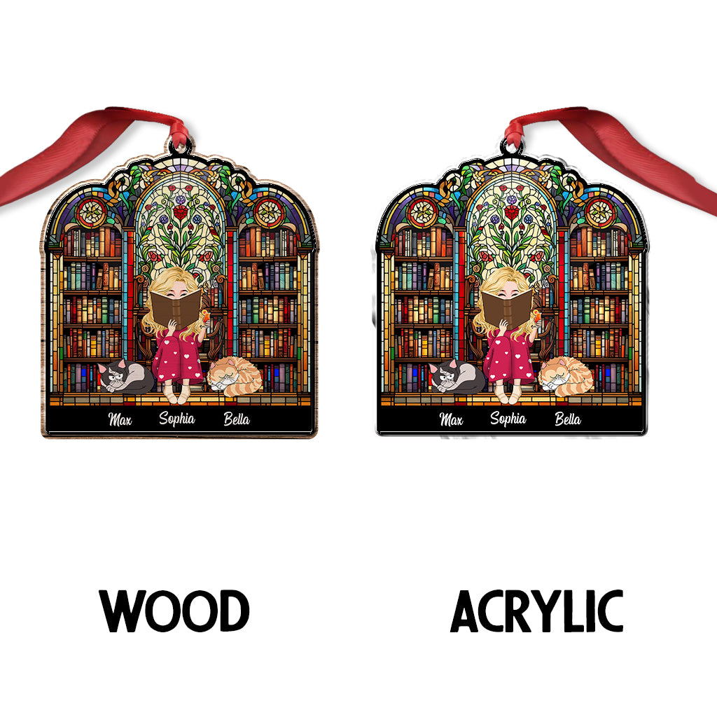 Just A Girl Who Loves Books - Personalized Book Custom Shaped Ornament