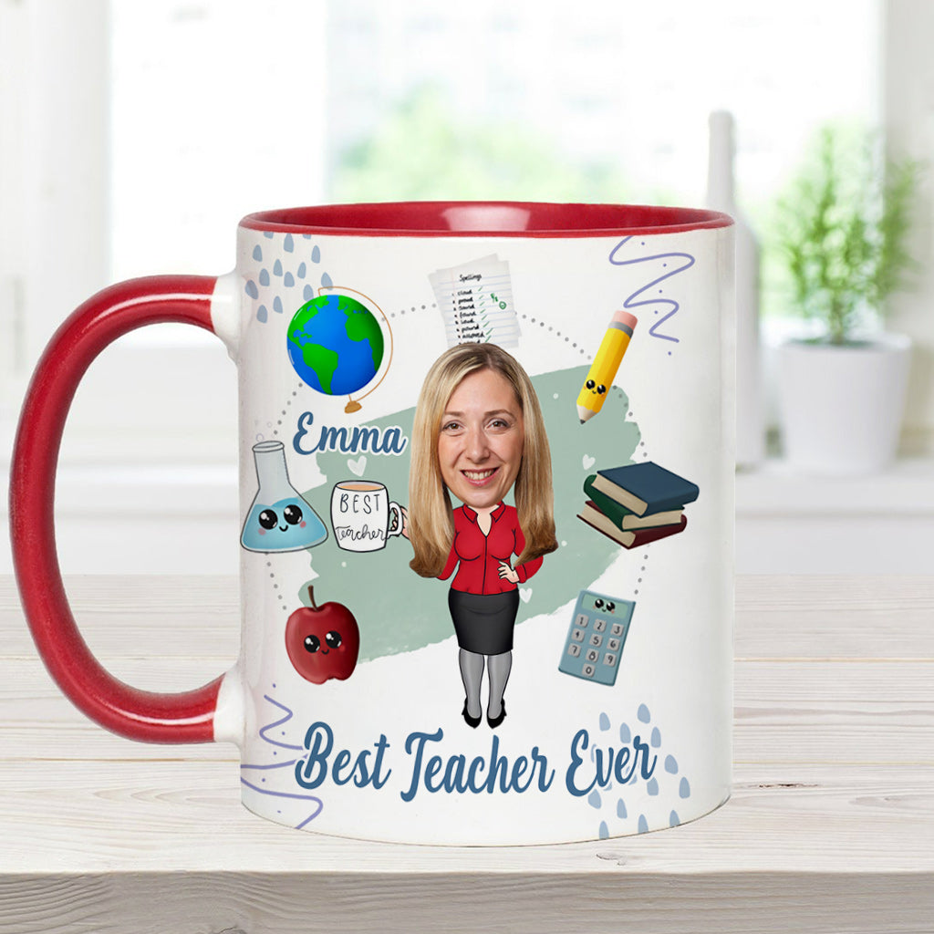 Best Teacher Ever - Personalized Teacher Accent Mug