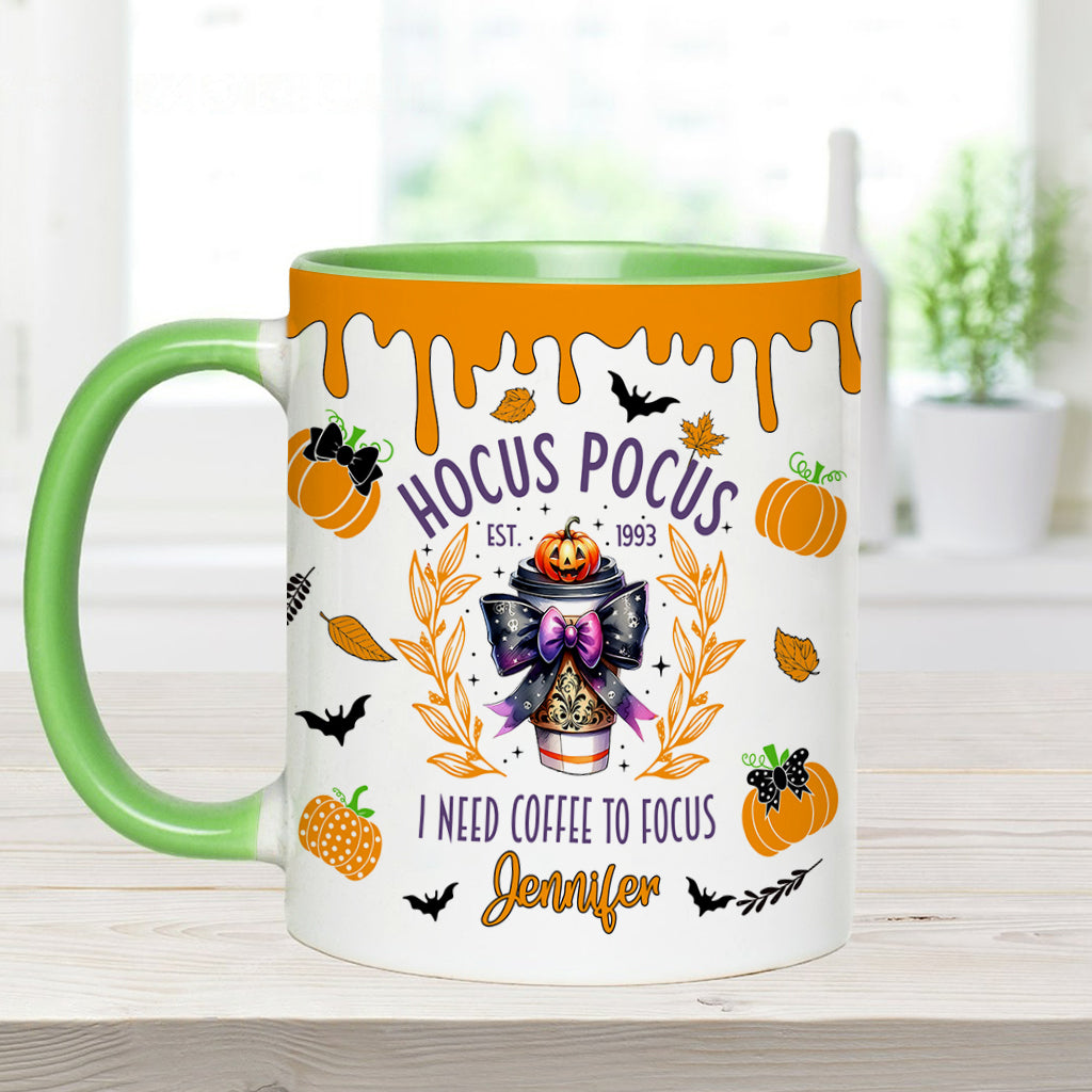 I Need Coffee - Personalized Witch Accent Mug